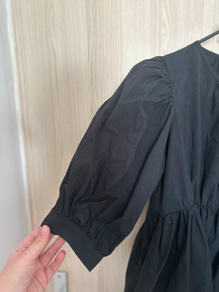 Robe courte ballon manches bouffantes noir taille S ZARA - photo numéro 3