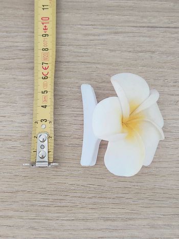 Pince fleur blanche jaune