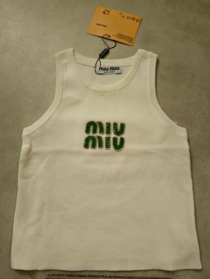 Débardeur Miu Miu noir blanc 🍏 - photo numéro 1