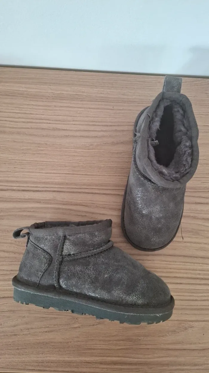 Bottines gooce laine cuir retourné – État neuf - Parfaites automne hiver