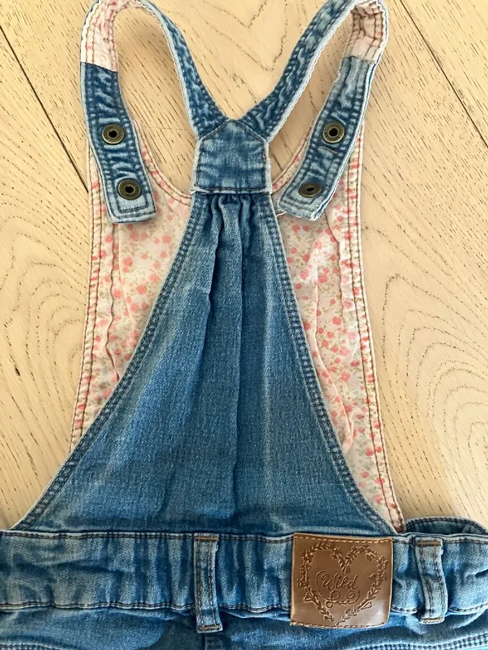 Salopette courte en jeans + haut sans manche 3 ans Sergent Major - photo numéro 12
