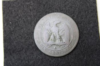 Pièce de monnaie 10 centimes Napoléon III 1861