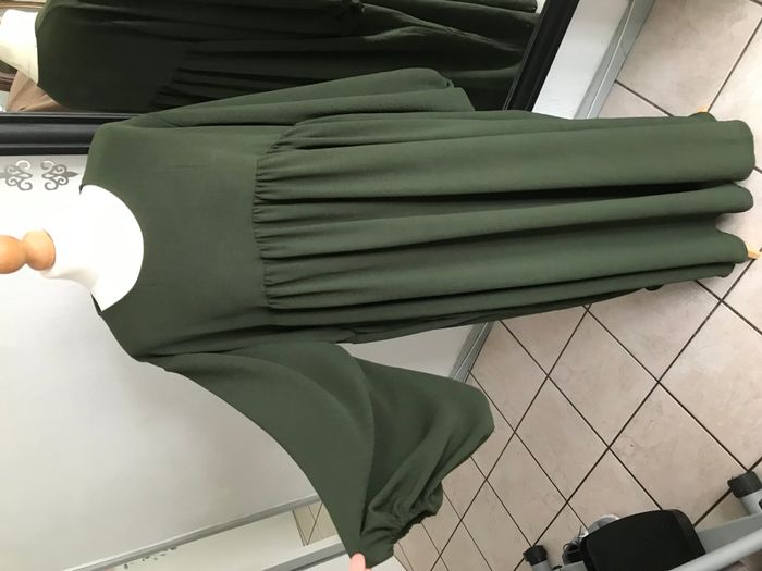 Abaya kaki manches ballon 💚 - photo numéro 2