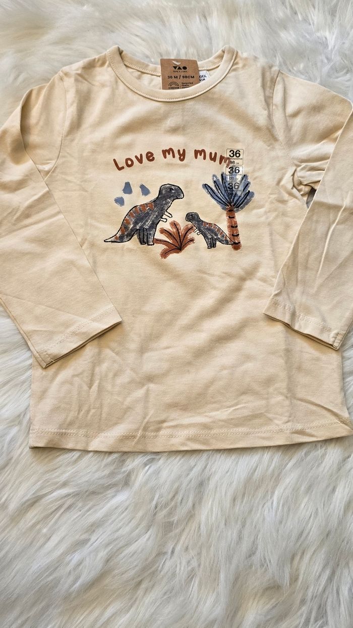 🤩💙 superbe Ensemble teeshirt ml et jeans regular 36mois /3ans garçon 😍💙 - photo numéro 3