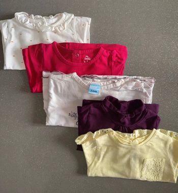 Lot de 5 tee shirts ML 3 mois