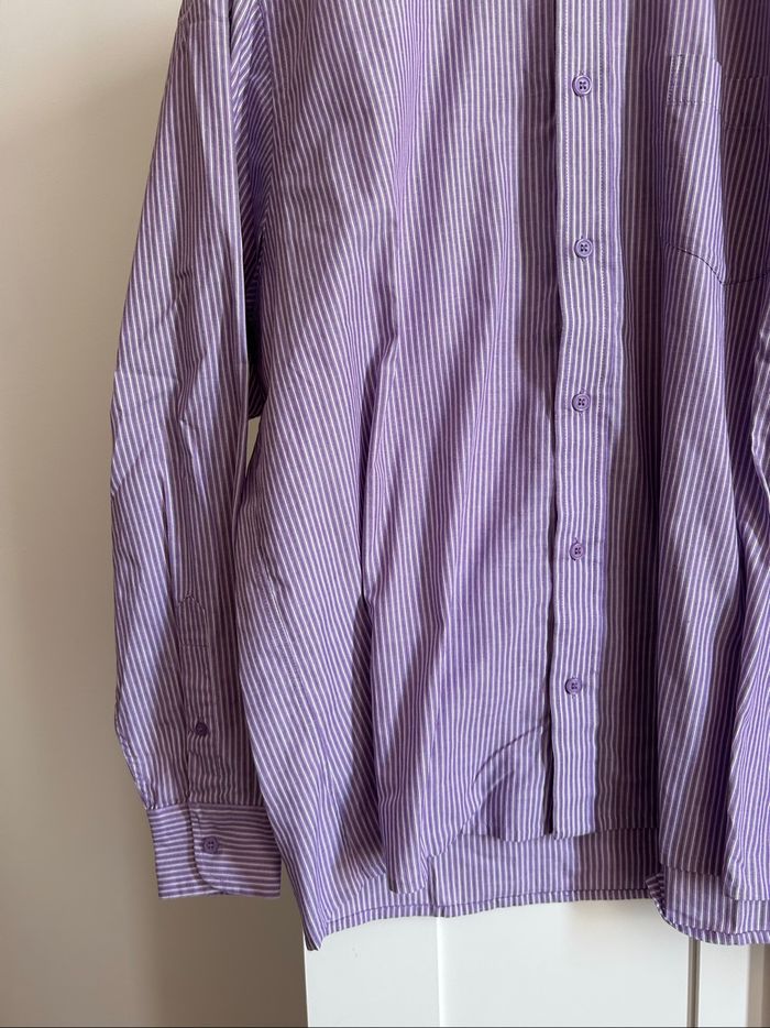 Chemise violette à rayures Homme Dunnes Taille 42 - photo numéro 2