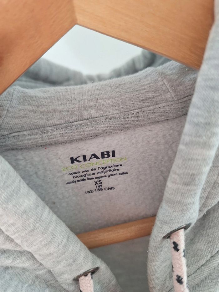 Pull sweat oversize Kiabi XS gris - photo numéro 3