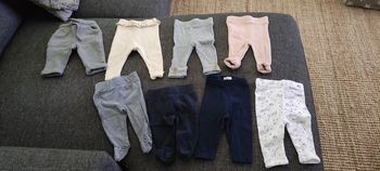 Lot 7 legging et 1 jogging bébé 1 mois 50-56cm Zeeman Vertbaudet La redoute