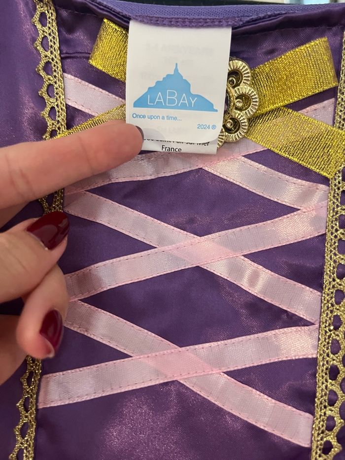 Robe de déguisement Raiponce 3ans/ 4 ans Labay - photo numéro 2