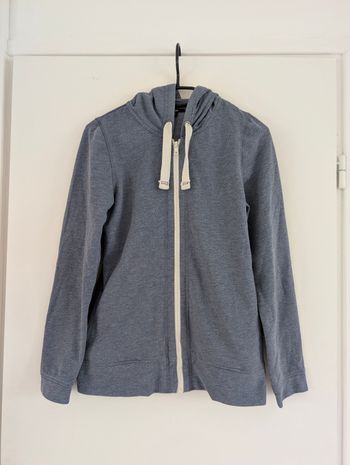 Sweat zippé à capuche bleu – Kiabi XS
