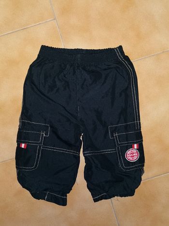 Pantalon noir et rouge fluide 12mois