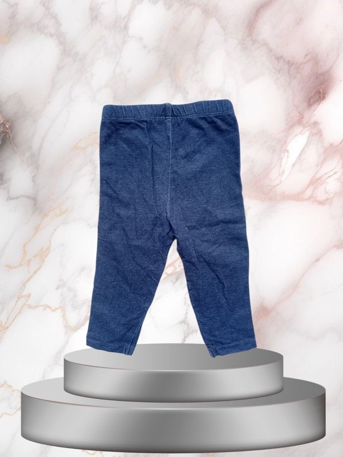 Legging Denim Bébé fille taille 12 mois Lignes Dorées pour Bébé Stylé🥇 - photo numéro 2