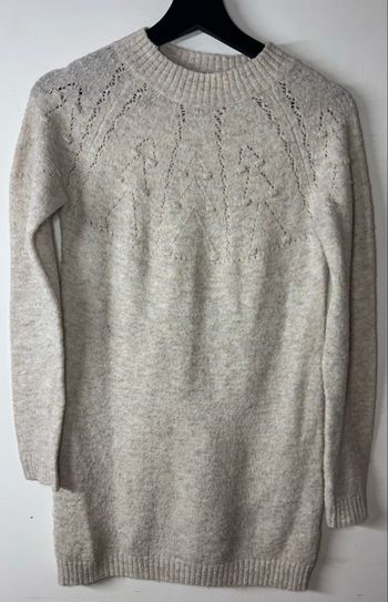 Robe pull chaude crème 