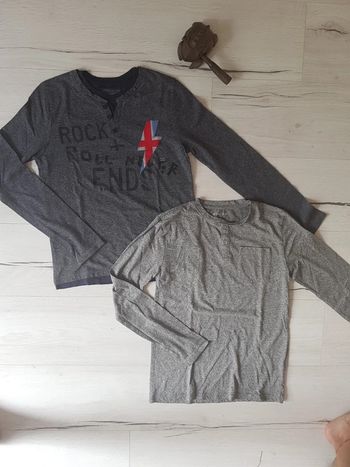 Lot de 2 tee shirts garçon 12ans ikks gemo neufs