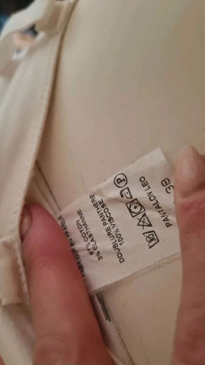 Pantalon blanc coupe droite - photo numéro 8