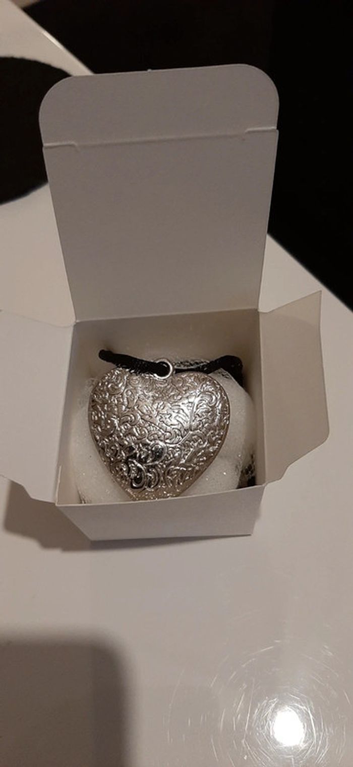 Pendentif coeur argenté femme - photo numéro 10