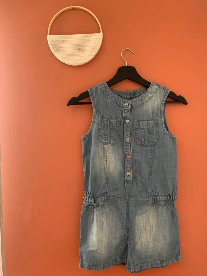 👗 Combishort en jean léger Orchestra – 10 ans
