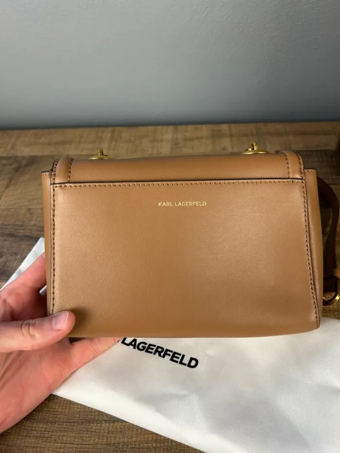 Sac Bandoulière Karl Lagerfeld Autograph Camel Neuf - photo numéro 5