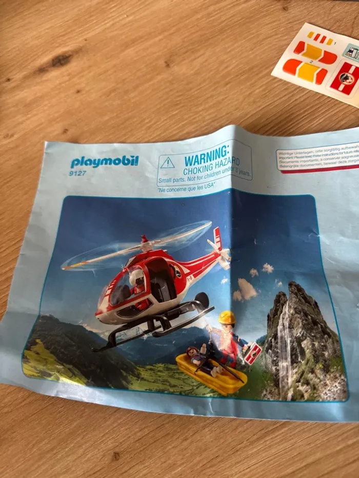 Playmobil 9127 hélicoptère des secours en montage - photo numéro 3