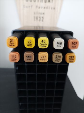 Feutres Twinmarkers tons jaunes neufs