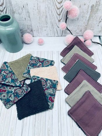 Lingettes lot de 14 lavable et réutilisable