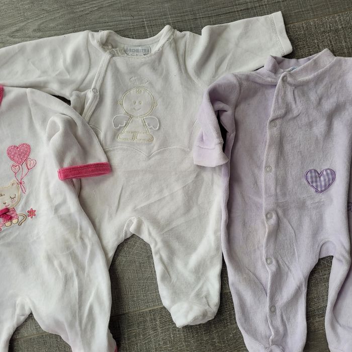 Lot 3 Dors-bien velours 1 mois 54 cm