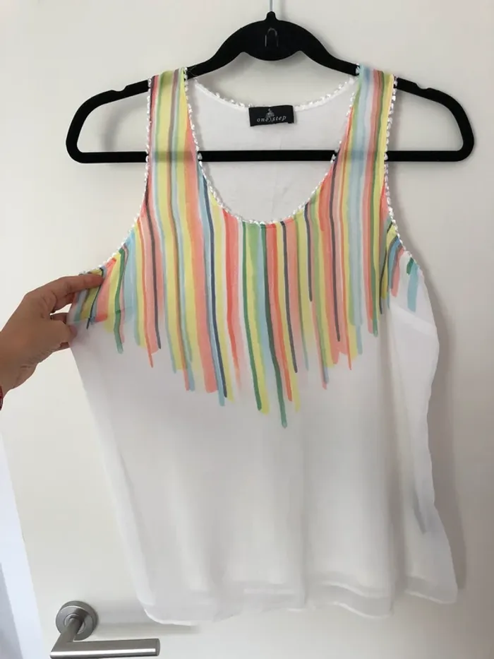 Débardeur blanch fluide One Step taille 38 - photo numéro 2