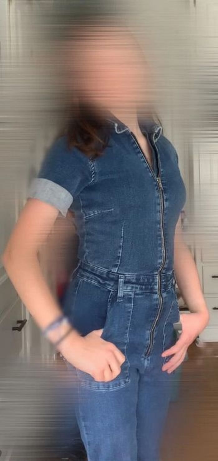 Combinaison en jean Mango Femme - photo numéro 4