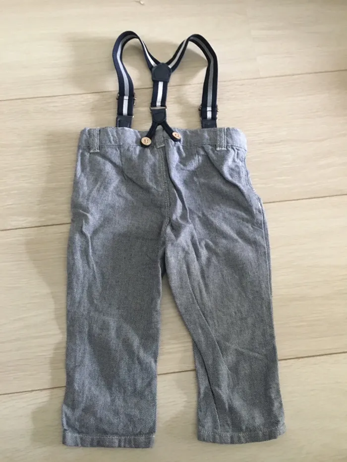 Ensemble pantalon à bretelles + pull 9 mois pat et ripaton - photo numéro 12