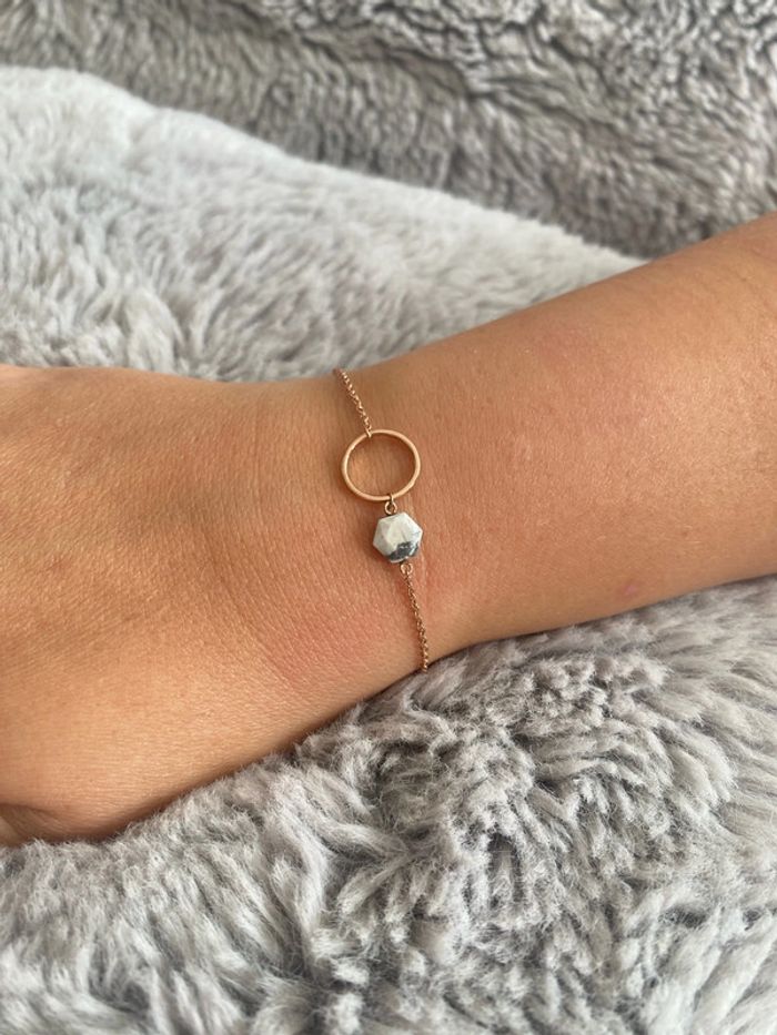 Bracelet Cluse plaque or rose Collection Marble - photo numéro 2