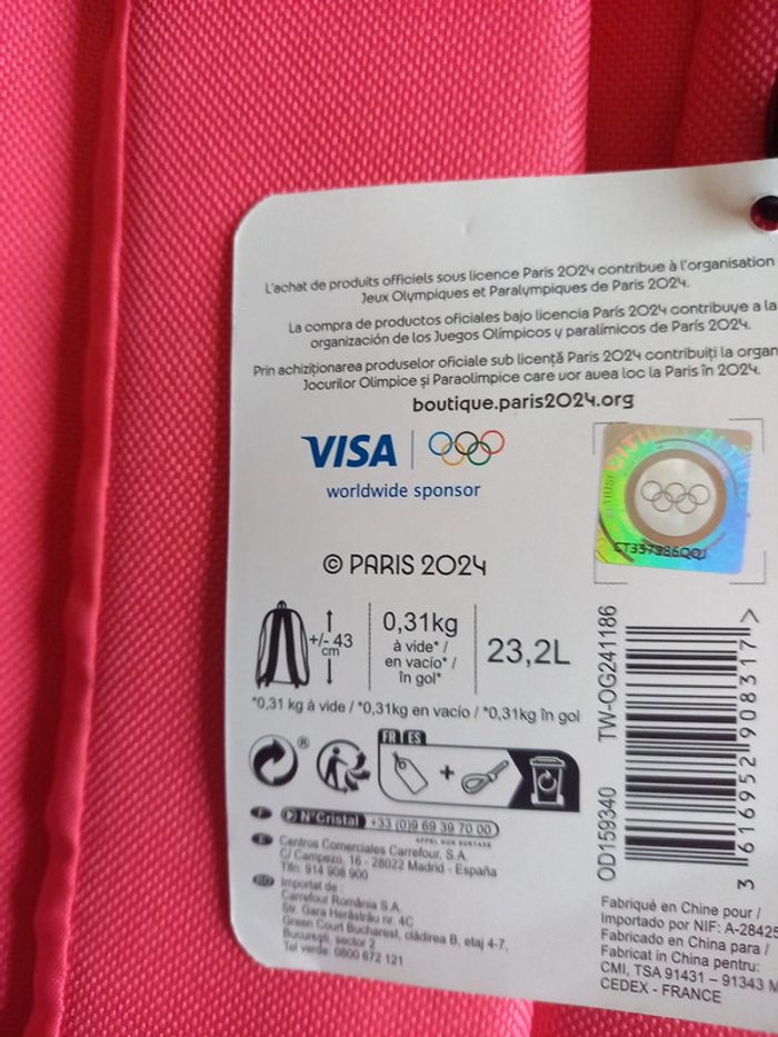 Sac à dos Paris 2024 neuf - photo numéro 9