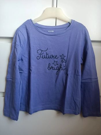 Polo manches longues violet Kiabi taille 4ans