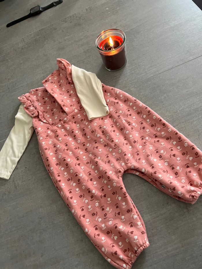 Combi pantalon 9 mois fille - photo numéro 3