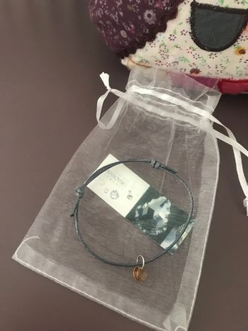 Bracelet cordon Swarovski avec pochon