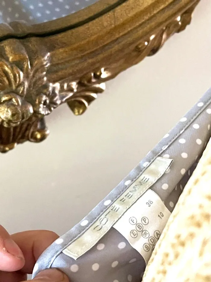 Sublime Top à Pois Satiné et Dentelle Blanche – Côté Femme – Taille 36 - photo numéro 9