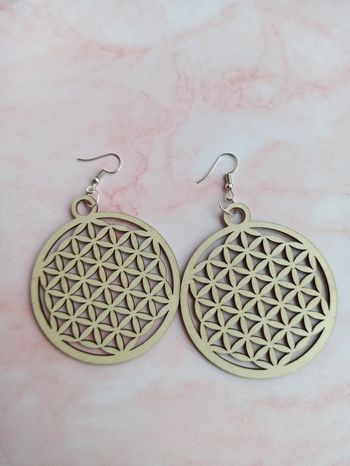 Boucles d'oreilles en bois