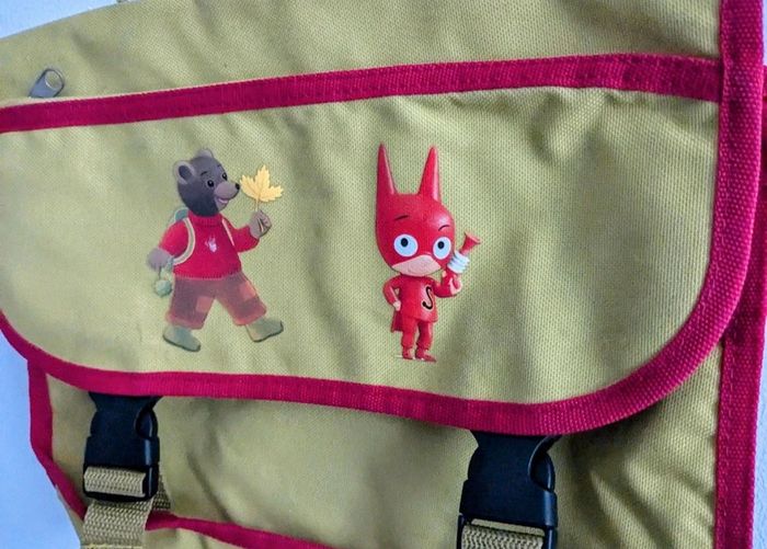 Cartable vert Samsam et petit ours brun - photo numéro 3
