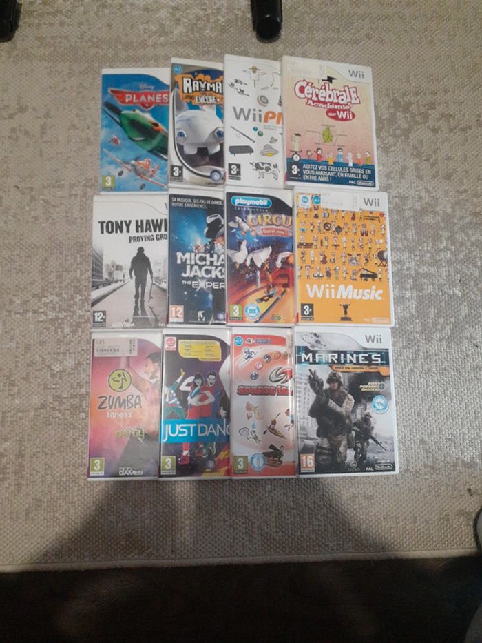 Lot 12 jeux pour console wii ou wii u nintendo