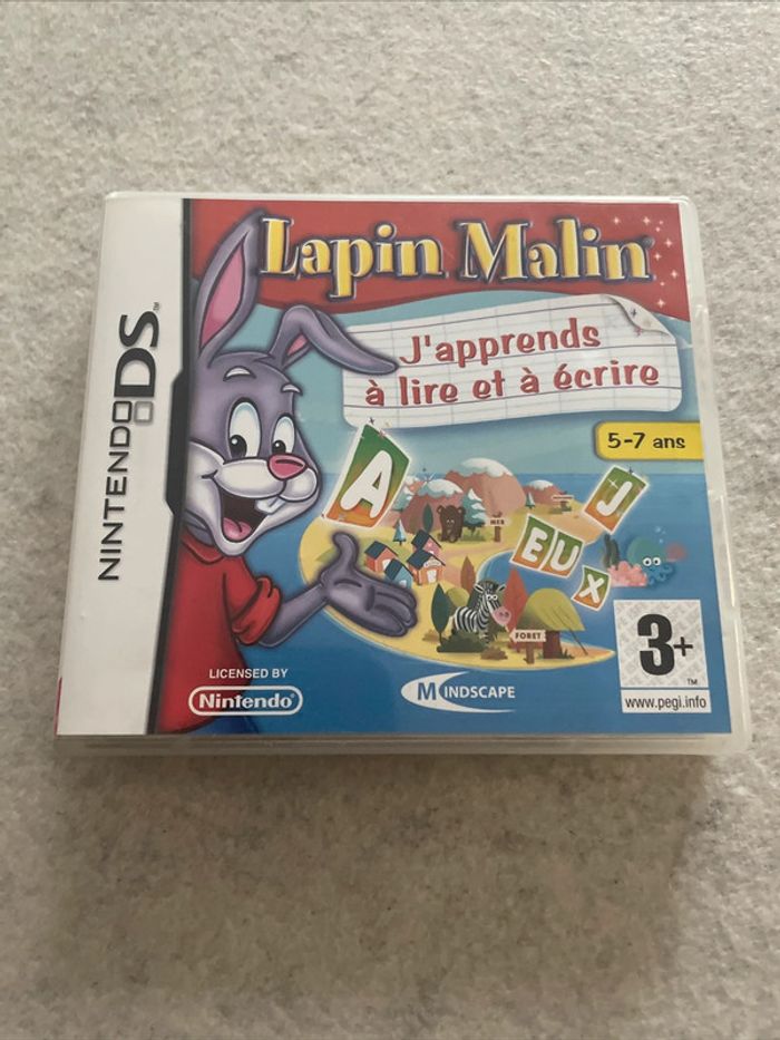 Lapin Malin J'apprends à lire et à écrire - Jeu Nintendo DS