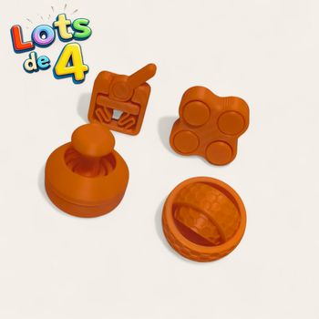 Lot de 4 Fidgets Anti-Stress orange