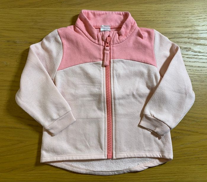 Décathlon Gilet zippé polaire rose Taille 24 mois - photo numéro 2