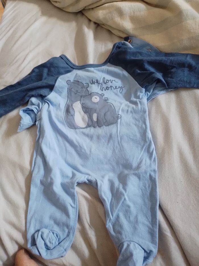 Pyjama mixte naissance bleu - photo numéro 2