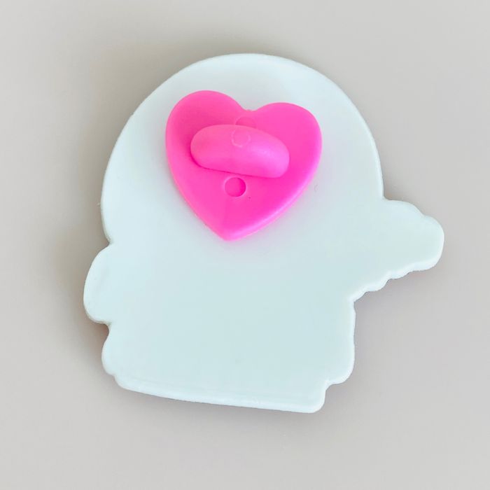 Pins Fait Main Résine Skull Love - photo numéro 3