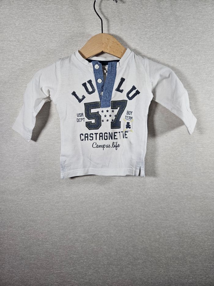 T-shirt manche longue lulu castagnettes 3 mois