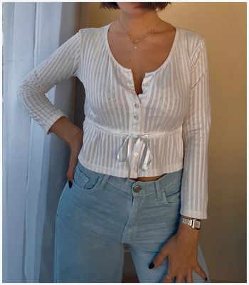 Crop top blanc taille S Vie Privée très bon état