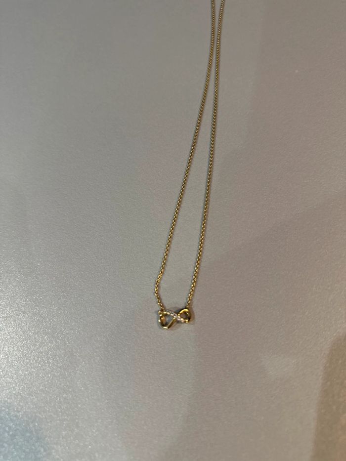 Collier infini scintillant métal doré - photo numéro 4