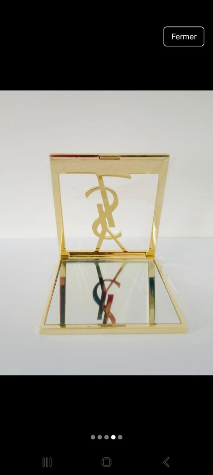 Miroir acier inoxydable gold YSL - photo numéro 2