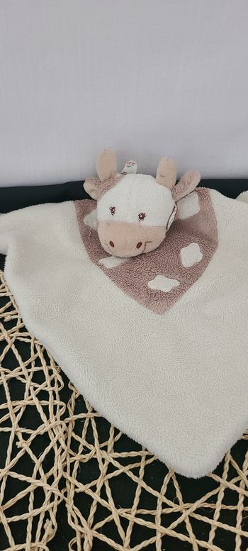 GERCA doudou plat vache beige marron foulard pouet