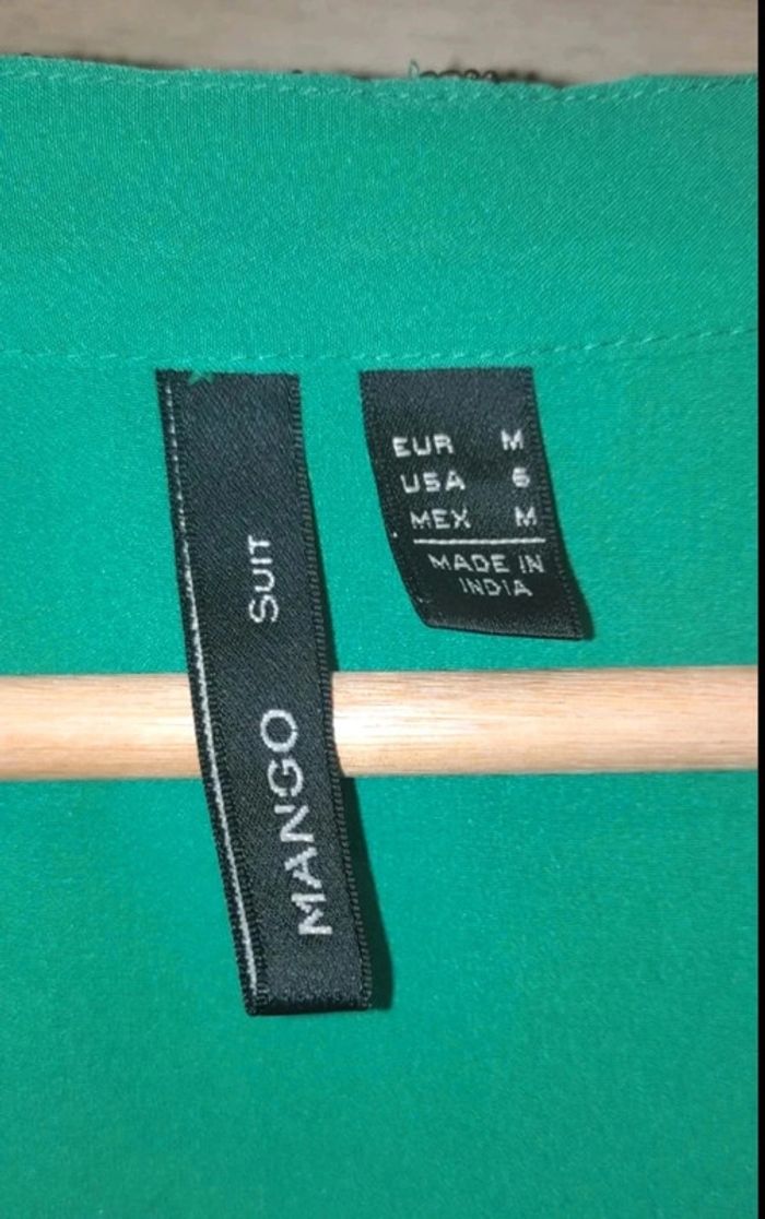 Robe Courte d'été légère. Marque Mango. Couleur Verte.Taille M - photo numéro 8
