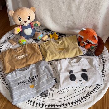Lot de 4 pyjamas polaires mixte - T18mois - Kiabi 